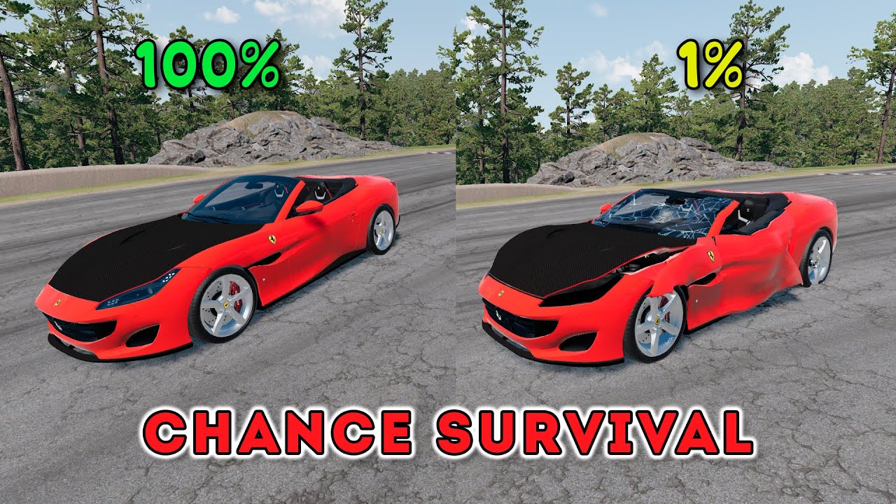 Realistic Survival Chance Crashes! Best Moments | BeamNG.drive Ep.3 #beamng