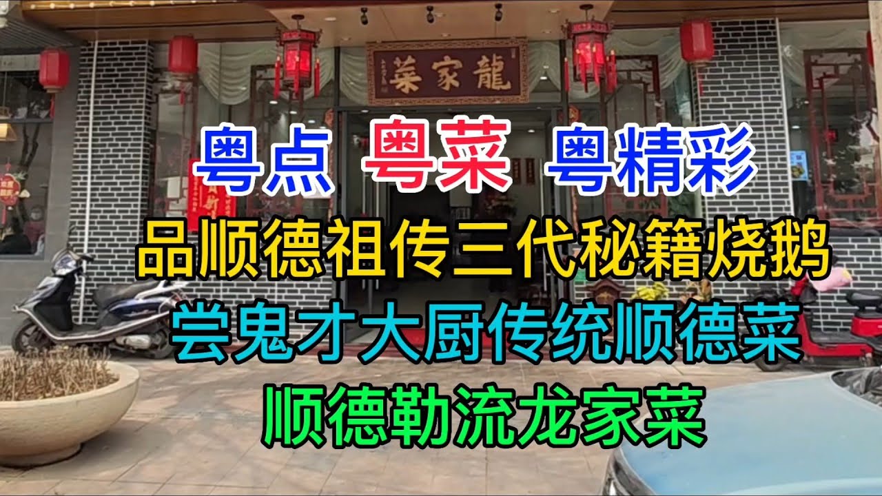 粤点粤菜粤精彩，品顺德祖传三代秘籍烧鹅，尝鬼才大厨传统顺德菜，顺德勒流龙家菜，粤语中字幕