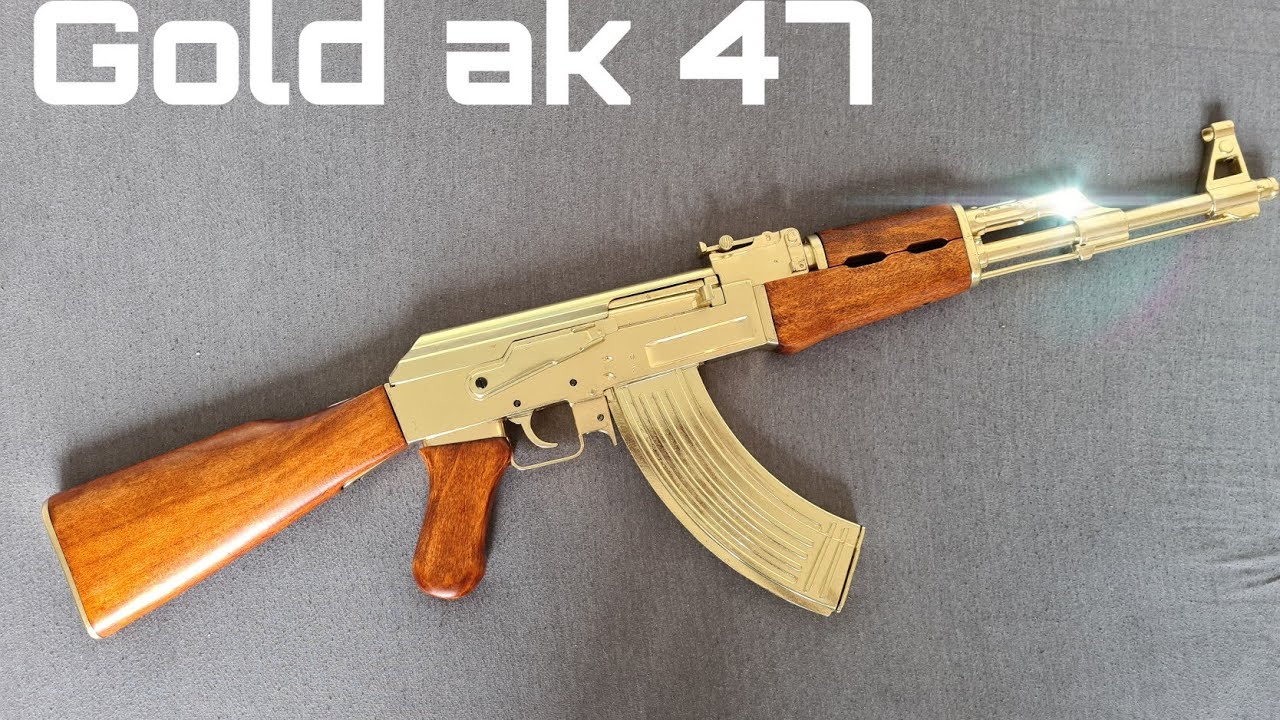 Gold AK 47 For Decoration