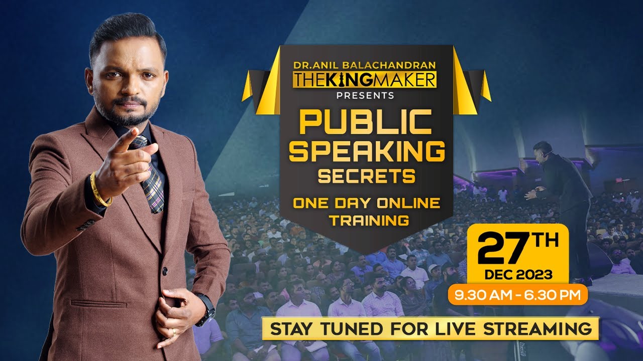 #Public Speaking Secrets Live_ Dr. ANIL BALACHANDRAN,  27th December 2023- 9.30 am
