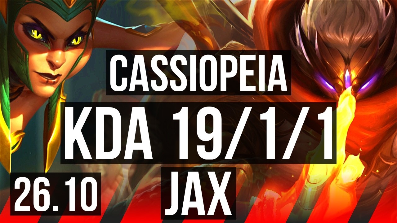 CASSIOPEIA vs JAX (TOP) | Good KDA: 19/1/1 | KR Diamond | 26.10
