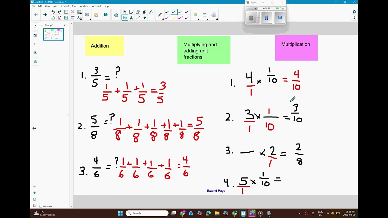 Multiplying and adding unit fractions