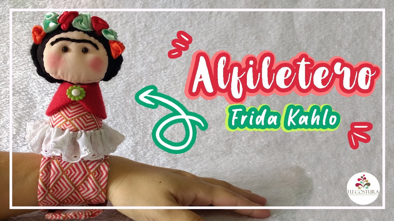 ALFILETERO de muñeca de FRIDA con tapita  FACIL | Cómo hacer un ALFILETERO reciclando ♻ | Tu Costura