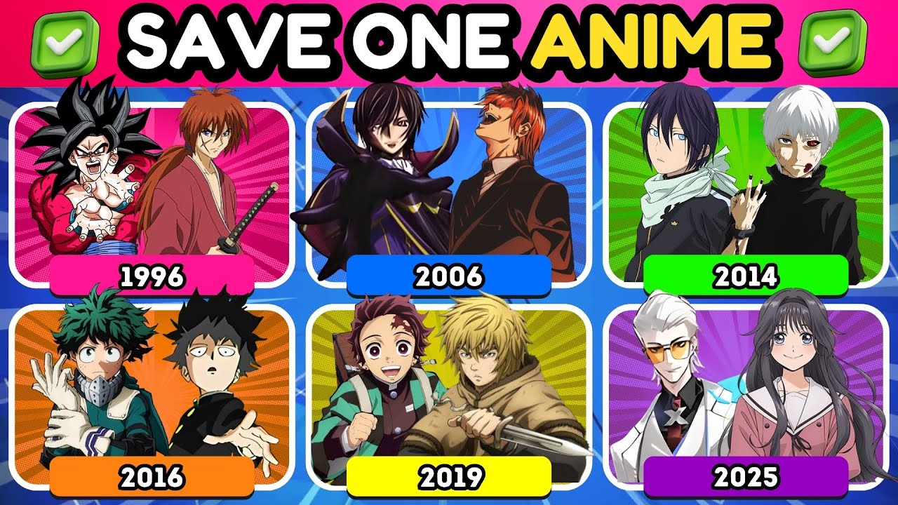 SAVE ONE ANIME FOR EACH YEAR ✅ | 1995-2025 | Anime Quiz 🔥