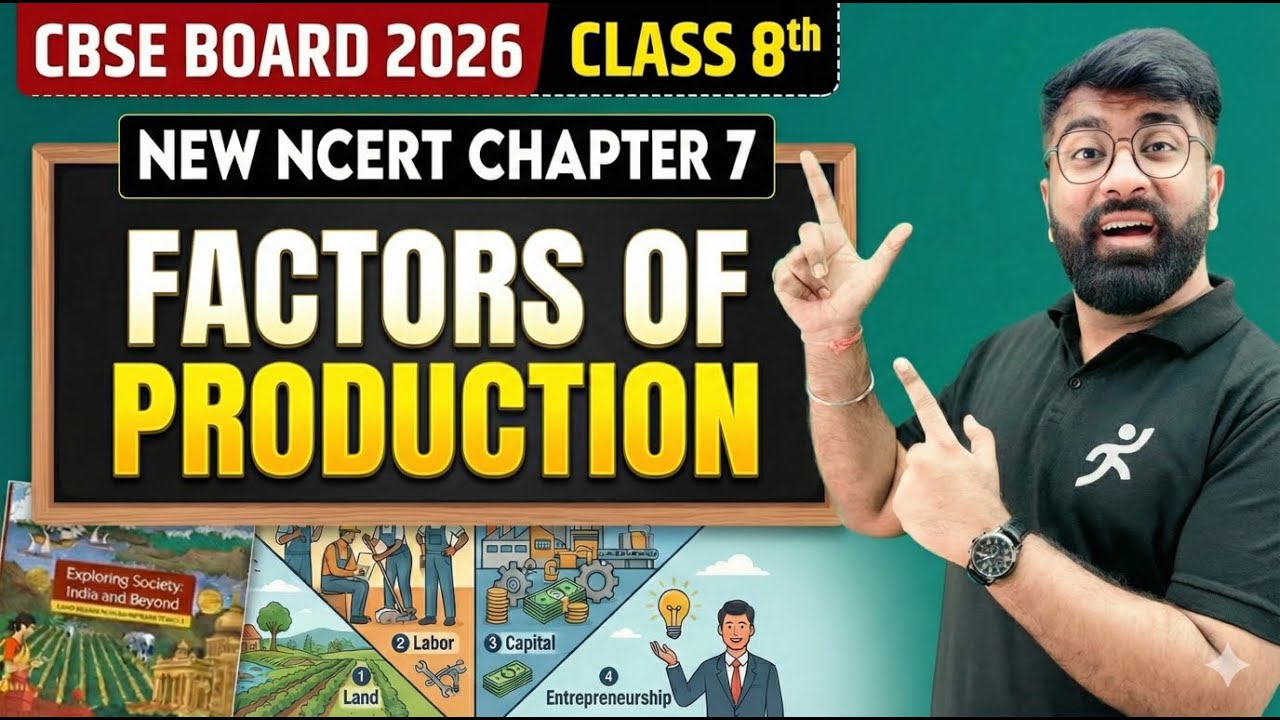Factors of Production | Class 8 SST New NCERT Chapter 7 | Complete Chapter by Gautam Lakhani Sir