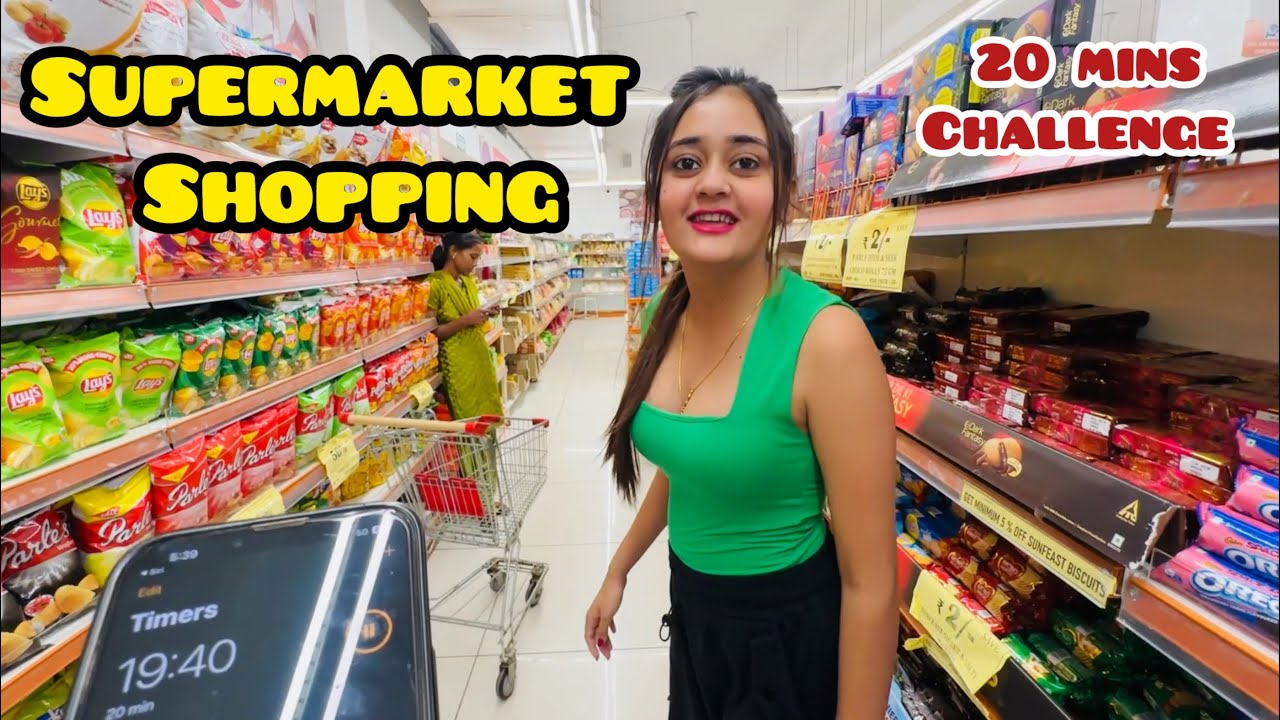 🤣Bindass Kavya vs Papa who Won? 😱 This Time Supermarket 20 mins Shopping Challenge Failed ho gaya