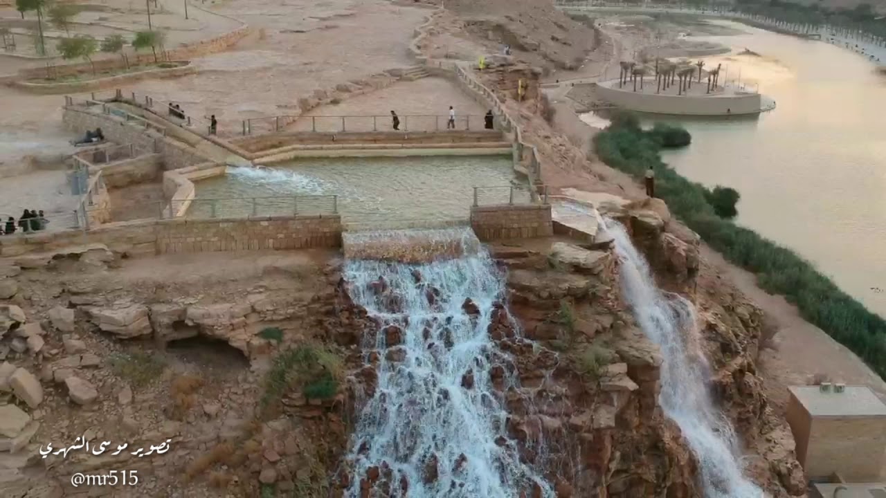 تصوير جوي شلالات وادي نمار #وادي_حنيفة