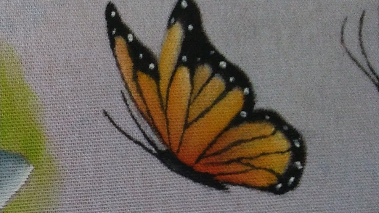 Como pintar borboleta, pintura em tecido para iniciantes