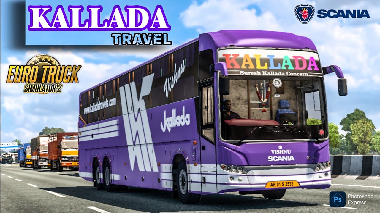 “Kallada Scania AC Sleeper Bus | High Speed Driving & Overtakes | ETS2 India”
