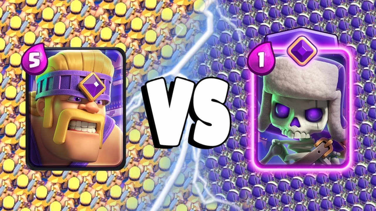 EVOLVED BARBARIANS VS EVOLVED SKELETONS - Clash Royale Battle