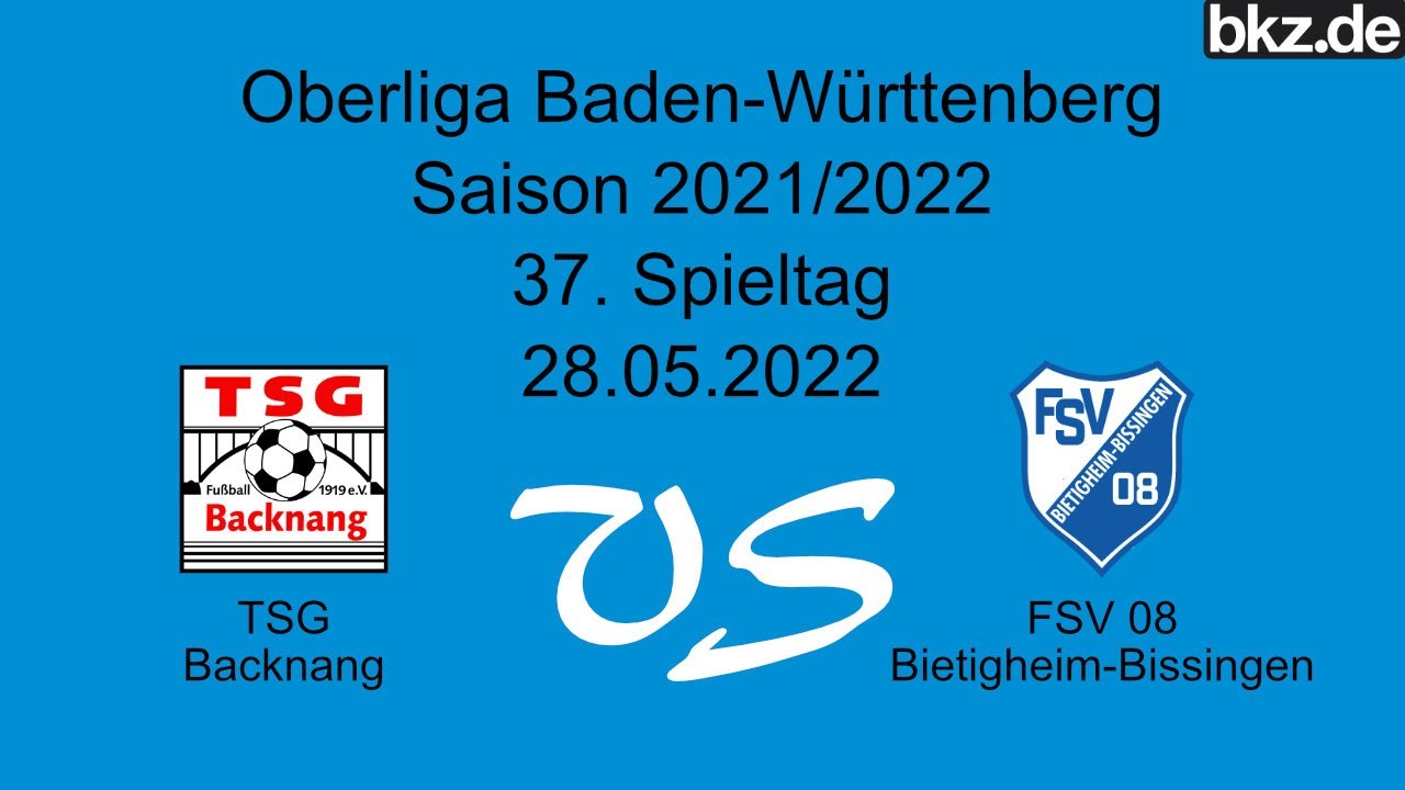 Fußball-Oberliga: TSG Backnang - FSV 08 Bietigheim-Bissingen