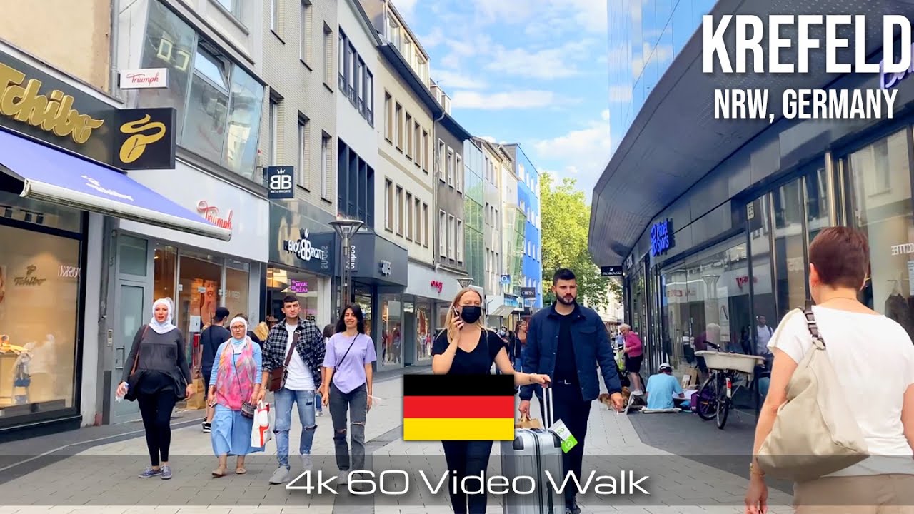 Germany Walking tour in KREFELD City center 🇩🇪 