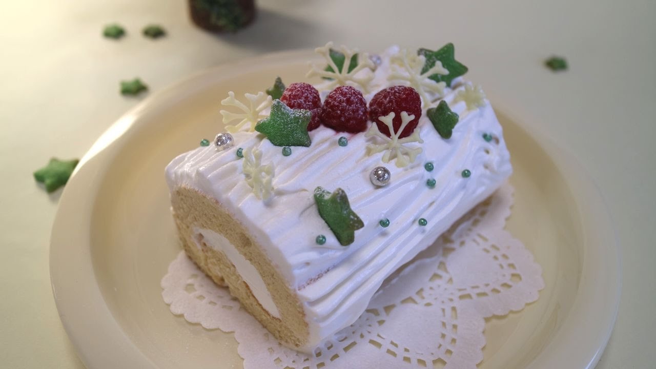 One-Egg White Bush de Noel 卵1個でブッシュドノエル 小さなクリスマスケーキ☆