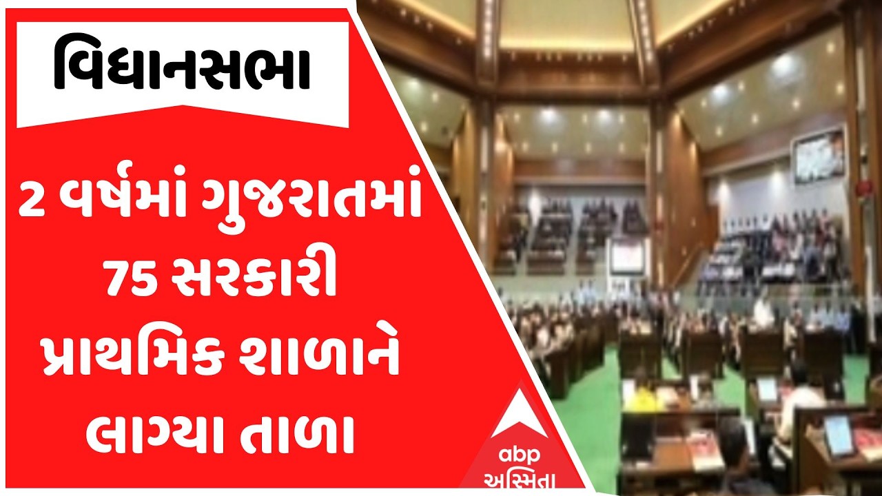 Gujarat Assembly | 2 વર્ષમાં ગુજરાતમાં 75 સરકારી પ્રાથમિક શાળાને લાગ્યા તાળા | ABP Asmita