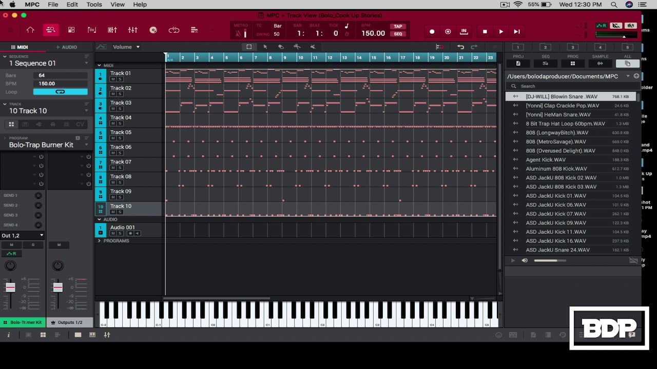 Akia MPC Studio Software: How To Sequence In Track Mode