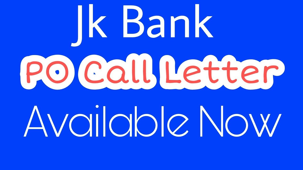 Jkbank Preliminary Exam Call Letter for Probationary Officers