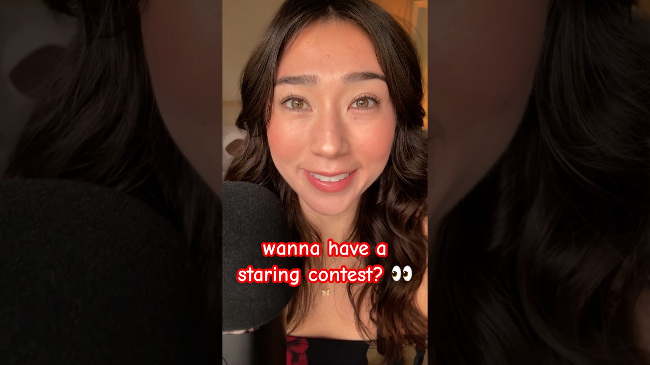 wanna have a staring contest? #asmr #triggersforsleep #relax #tingles #asmrrelaxation #eyecontact