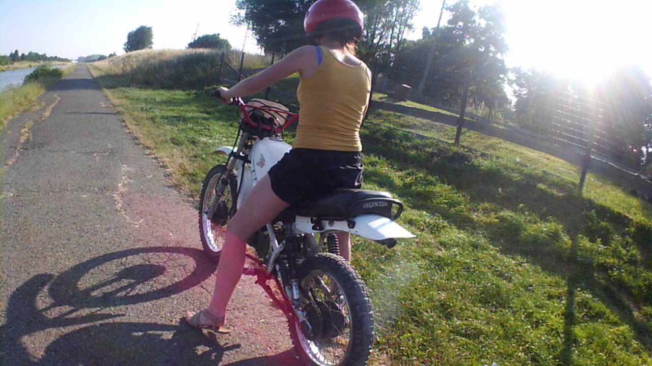 My Girlfriend Riding A Dirt Bike First Time