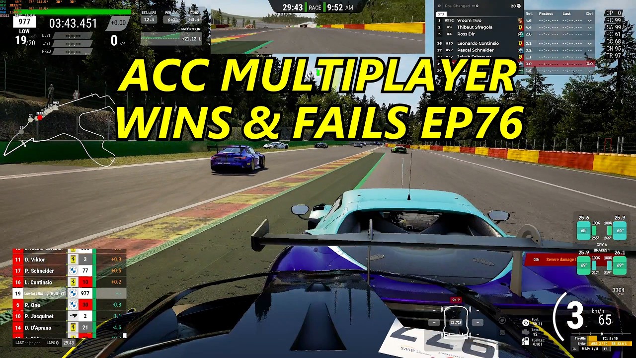 LOWlights Of ACC Multiplayer EP76 (Assetto Corsa Competizione)