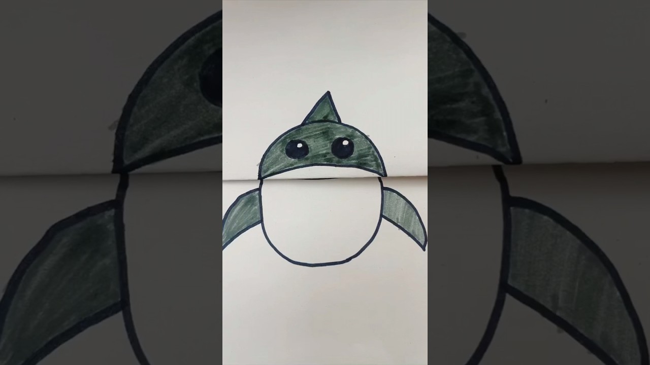 Cute or scary???? Easy shark drawing 