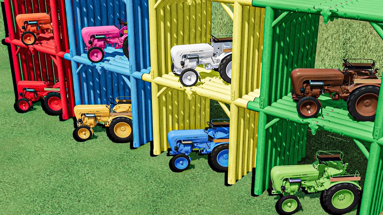 Transport Of Colors - PORSCHE TRACTORS to Garage - Farming Simulator 22