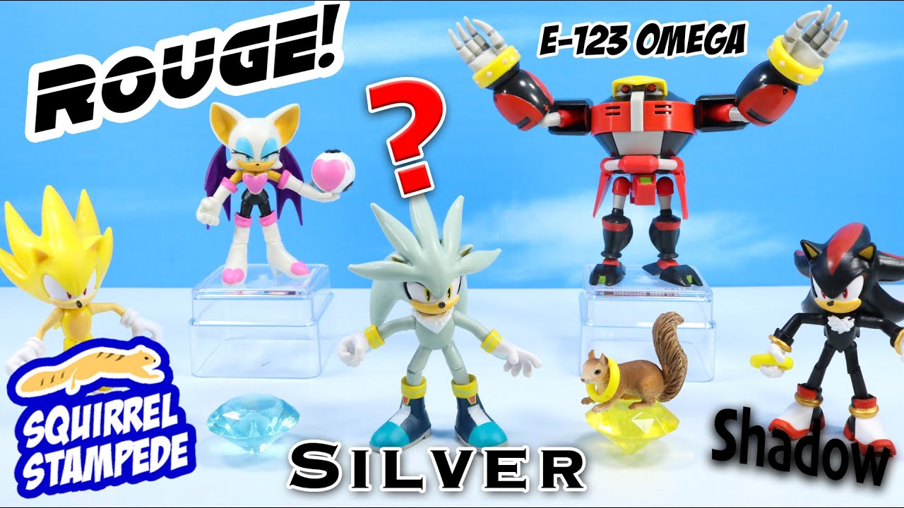 Обзор фигурок Sonic Action Figures Rouge Silver E-123 Omega и Shadow