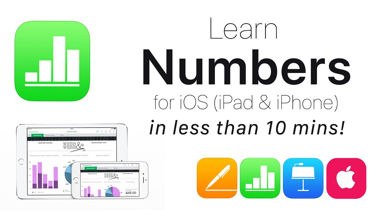 Полное руководство по Numbers для iOS &mdash; полное краткое руководство/урок + ДОПОЛНИТЕЛЬНО! iPad и iPhone