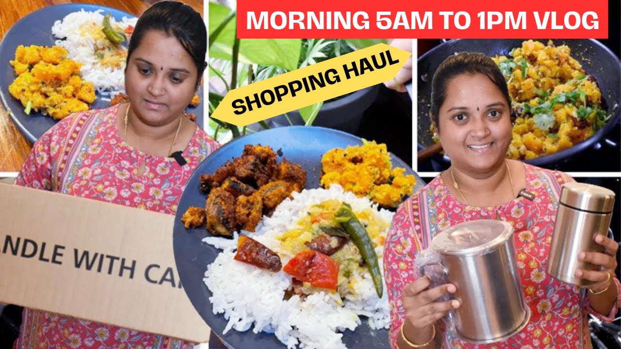 Useful kitchen items shopping haul|| Preparing simple & tasty lunch| Breakfast to Lunch routine Vlog