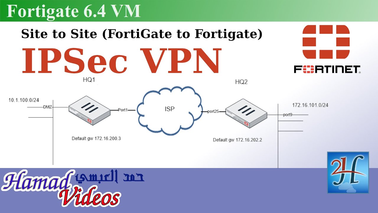 #4 FortiGate Site 2 Site IPSec VPN |ربط الفروع باستخدام فورتي جيت اي بي سيك في بي ان