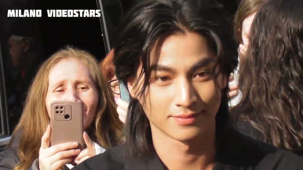 Gulf Kanawut คณาวุฒิ ไตรพิพัฒนพงษ์ arrival @ Milan Fashion Week 21 february 2024 show Onitsuka Tiger