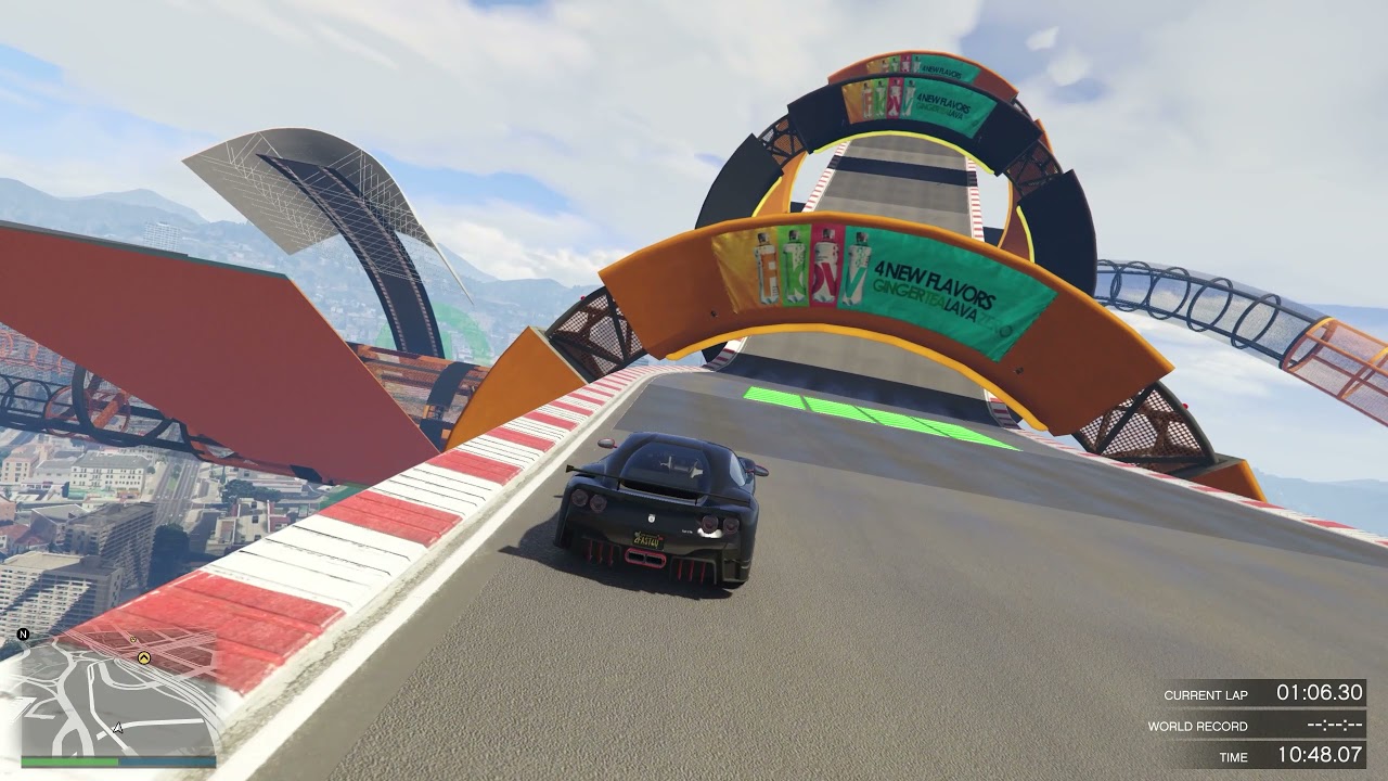 GTA custom Stunt Race 'Not an easy Road' World Record 03:15:152  INSANITY
