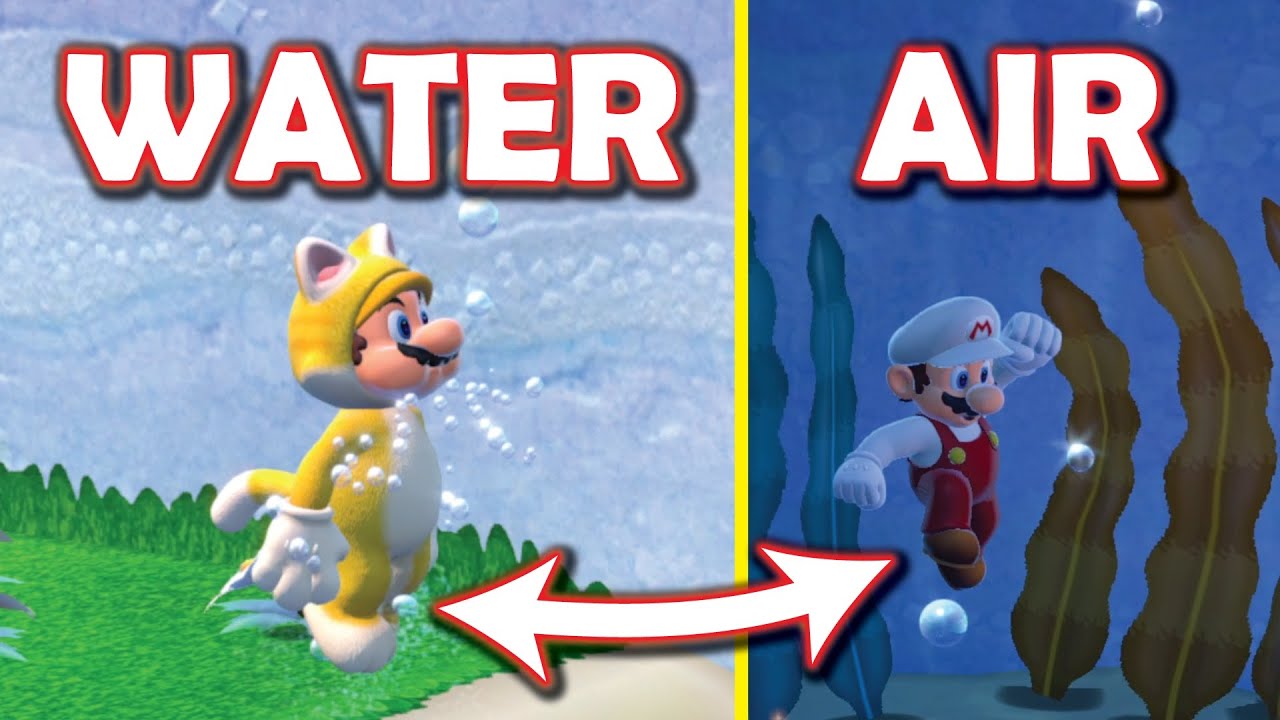 Что если бы вода и воздух поменялись местами в Super Mario 3D World + Bowser's Fury?