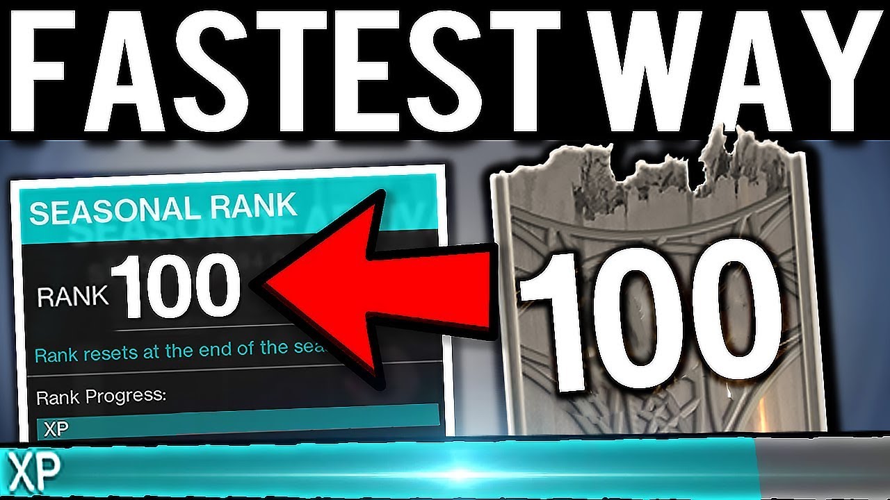 HOW TO GET RANK 100 SEASON PASS FASTEST WAY! - Destiny 2