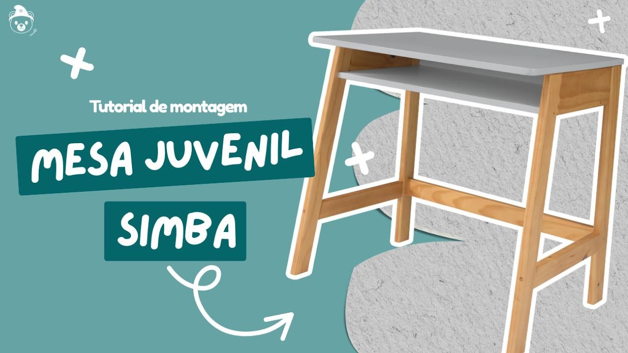 Tutorial de Montagem Mesa Juvenil Simba - Irmãos Hinke