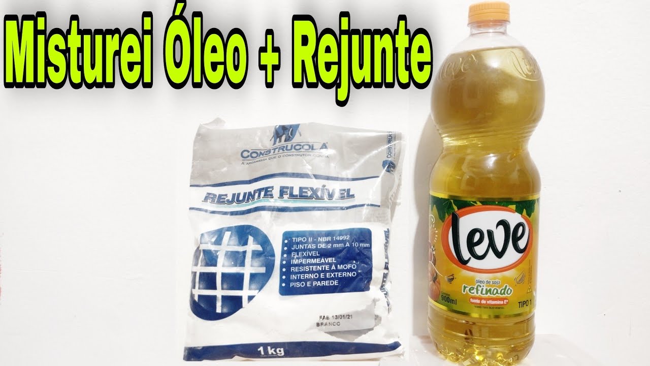 Fui Misturar Rejunte com Óleo , olha o que aconteceu 😱