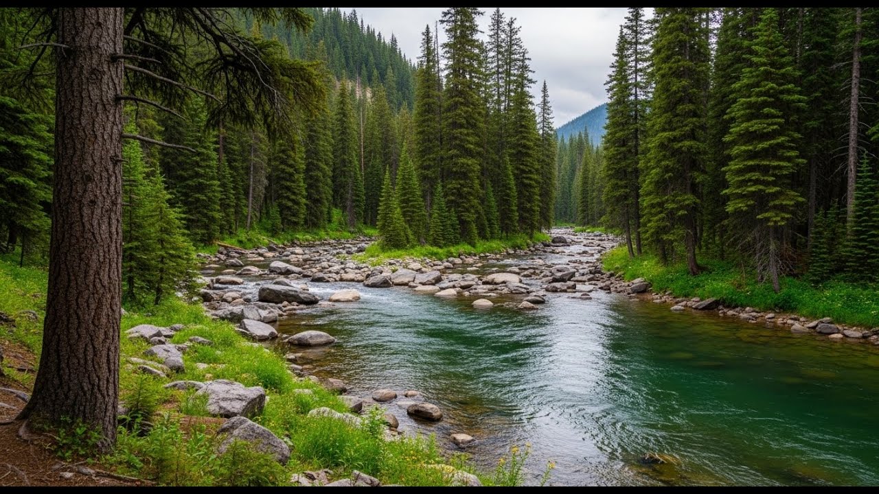 Peaceful River Sound Ambience 🌊 Gentle Flowing Water for Deep Sleep and Relaxation #720