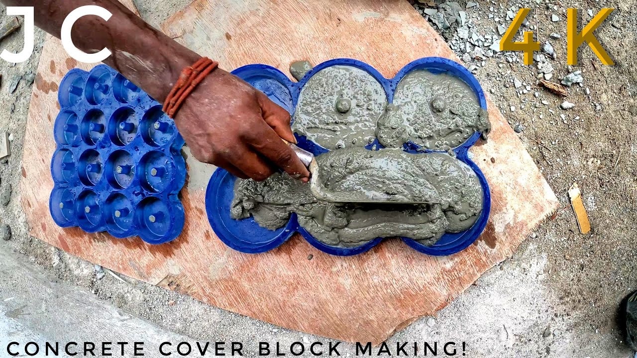 how to make concrete cover blocks and column cover block  !!