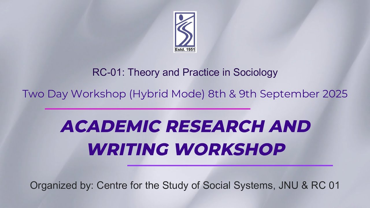 RC-01: (Day 1) Two Days Workshop- Academic Research and Writing Workshop
