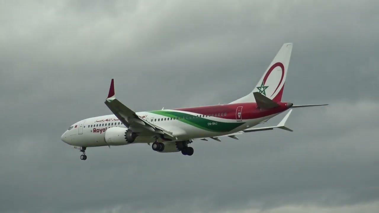 Royal Air Maroc Boeing 737-8Max CN-RHJ Landing Malaga LEMG