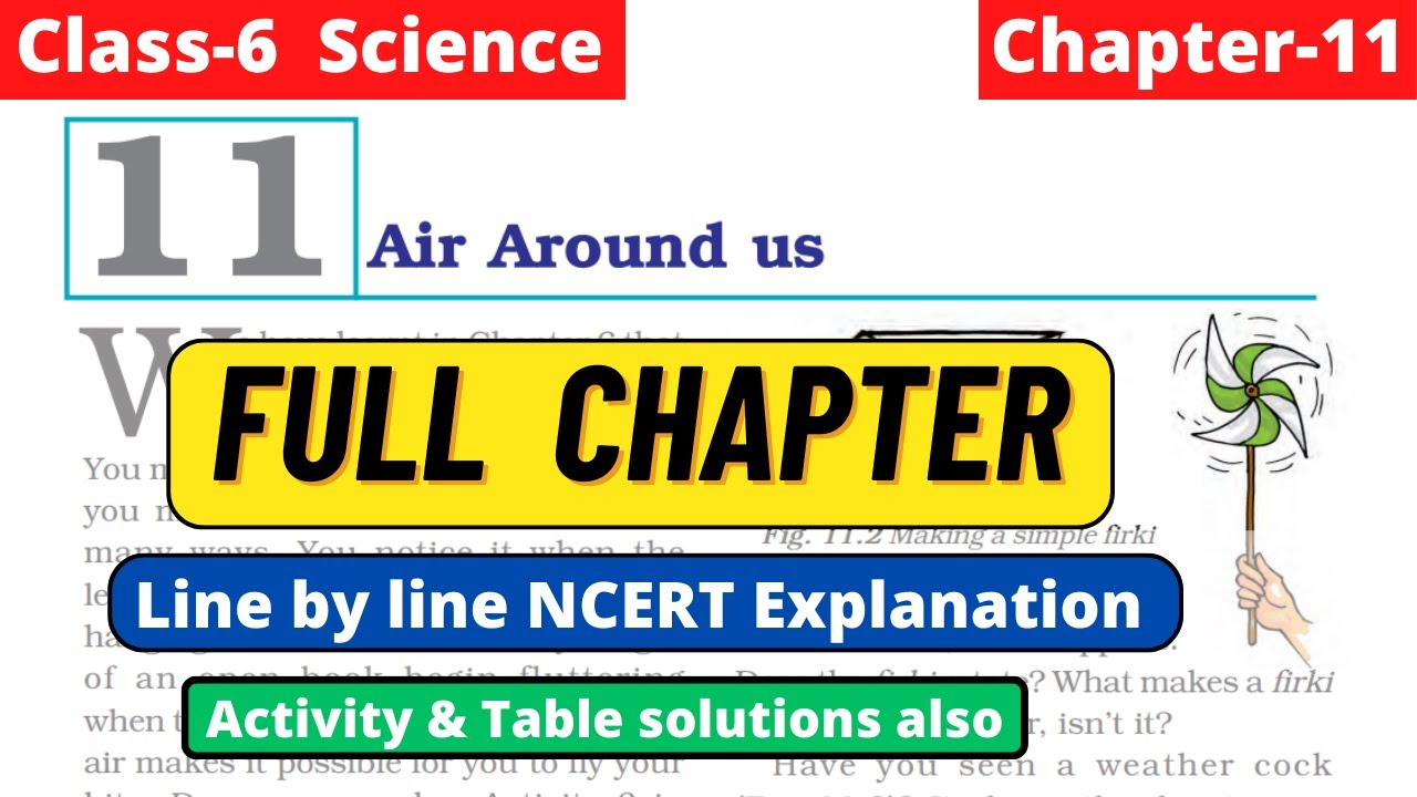 Air Around us | Class 6 Science Chapter 11 line by line NCERT Explanation of full chapter