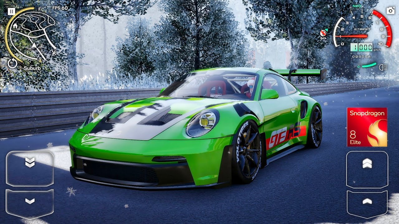 Porsche 911 GT3 RS CarX Street mobile Snapdragon 8 elite gameplay new snow season update 