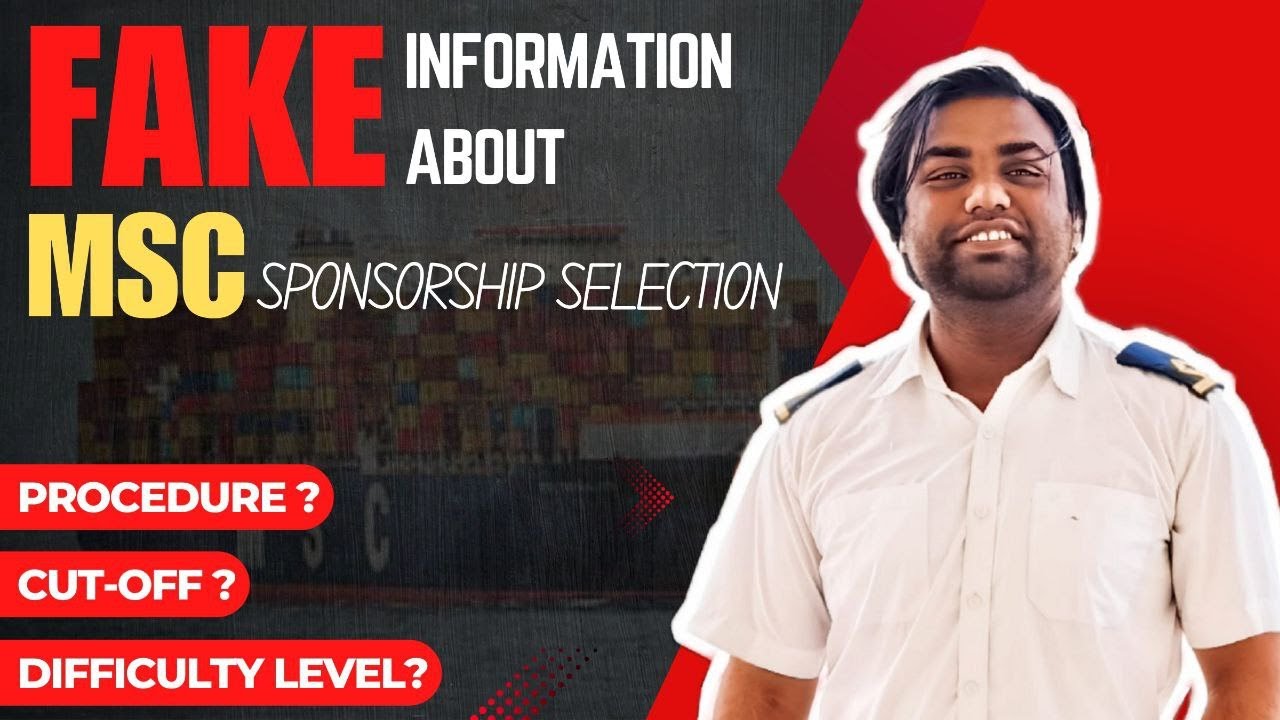 Fake Information About MSC Sponsorship Selection| Procedure? Cut-off ? | MSC Sponsorship Exam