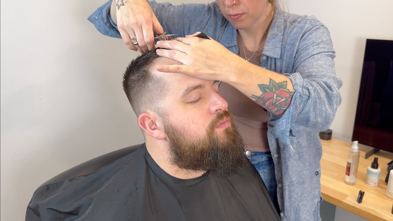 Husband’s Haircut ASMR | Crisp Scissor Sounds