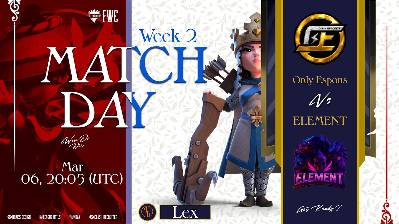 🔴 LIVE - Only Esports 🆚 ELEMENT | Week 2 WOD CUP | 1000$ | Cast 🇫🇷 !WOD