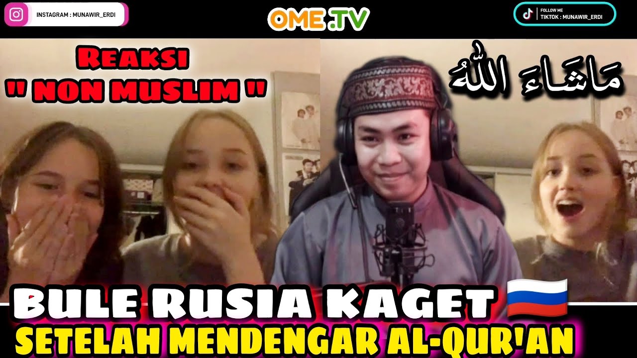 REAKSI NON-MUSLIM MENDENGAR AYAT AL-QUR'AN 😱‼️ CEWEK RUSIA 🇷🇺 INI SAMPAI KAGET SAKING MERDUNYA