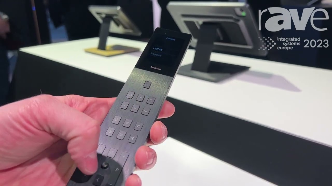 ISE 2023: Basalte Demos Miro Handheld Remote for Residential Controls with Inductive Charging