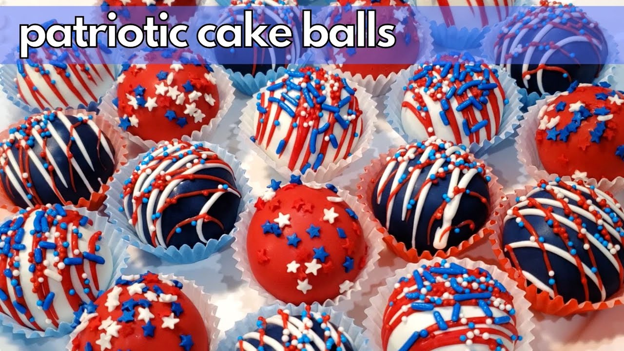 How to Make Cake Balls or Cake Pops! 4th of July Dessert!! 🎉