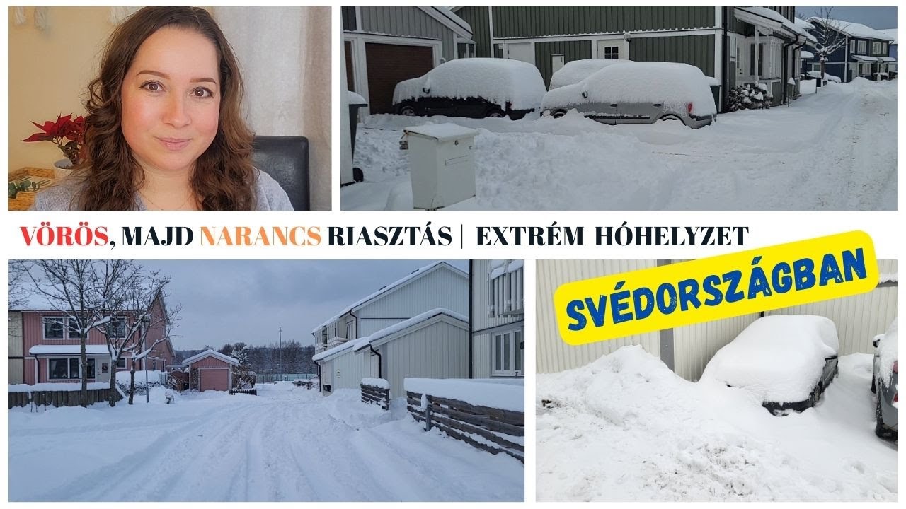 Extrém hóhelyzet Svédországban - fél méteres hó nehezíti a közlekedést és a mindennapi életet