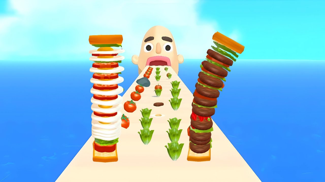 Sandwich Runner - SpeedRun All Levels Gameplay Walkthrough Android,ios New Update Ep329