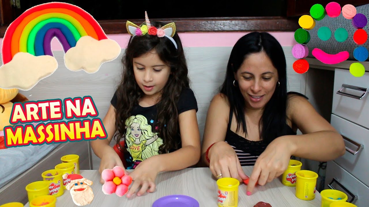 DESAFIO ARTE NA MASSINHA COM A MINHA MÃE